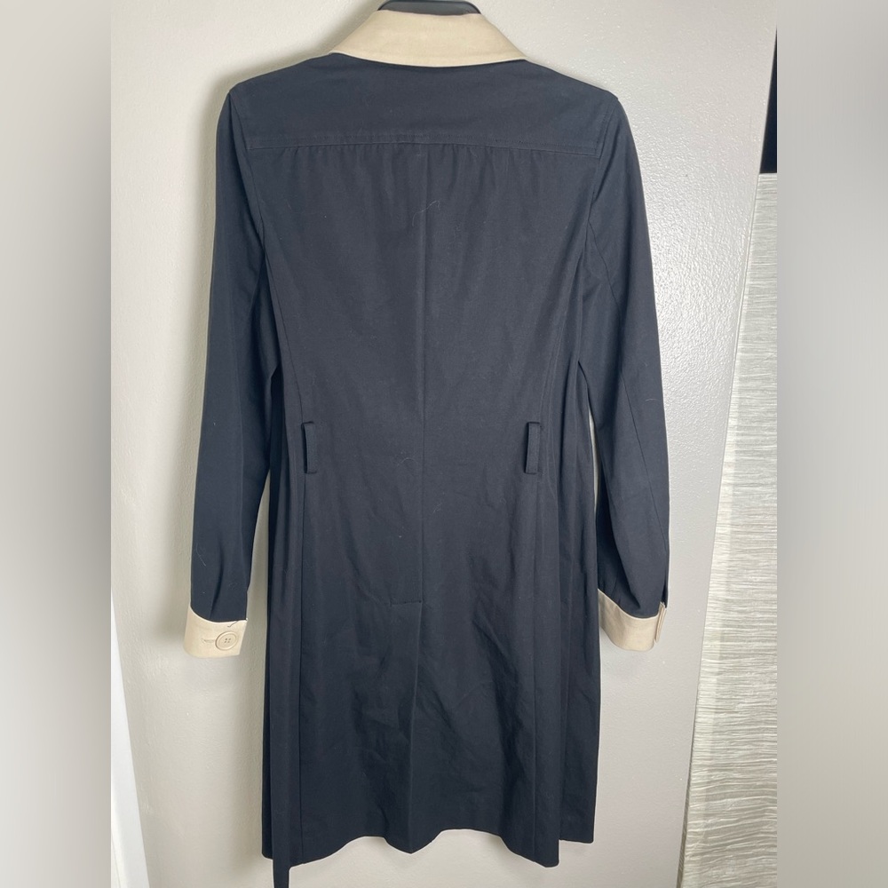 INC Black and Cream Trench Coat - Picture 8 of 9